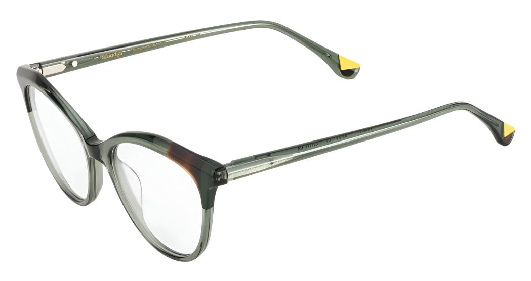 Alexander Daas - Woodys Basilio Eyeglasses - Olive Green - Side View