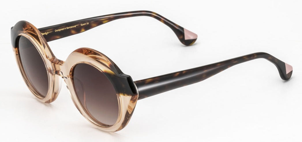 Alexander Daas - Woodys Beth Sunglasses - Clear Brown &amp; Tortoise - Side View