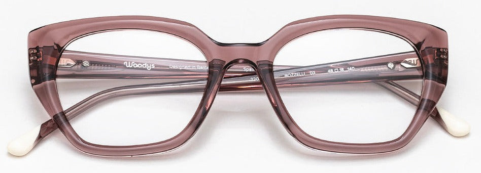Alexander Daas - Woodys Bozzelli Eyeglasses - Clear Dusty Rose - Front View
