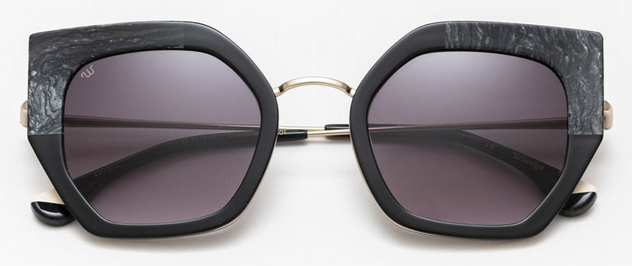 Alexander Daas - Woodys Christina Sunglasses - Black & Gold - Front View
