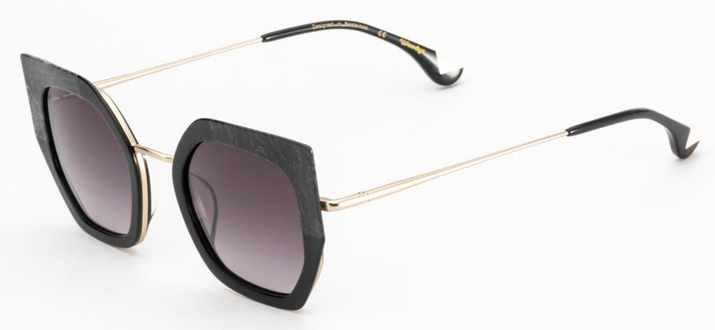Alexander Daas - Woodys Christina Sunglasses - Black & Gold - Side View