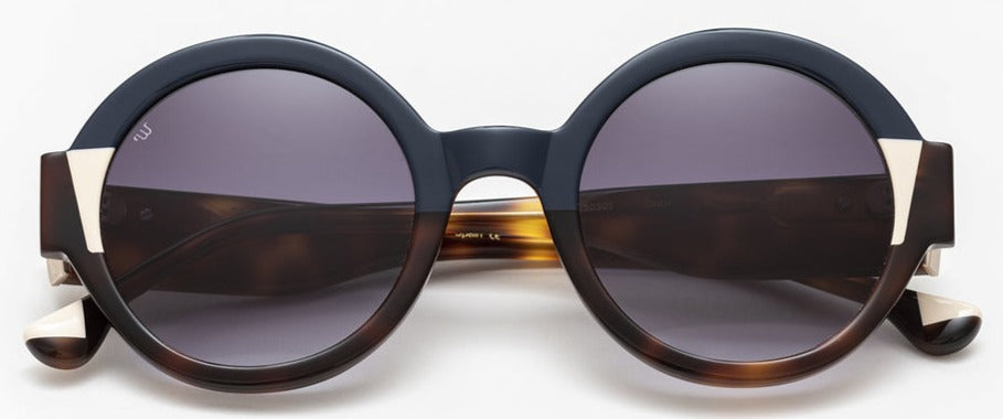 Alexander Daas - Woodys Cindy Sunglasses - Navy Blue Tortoise - Front View