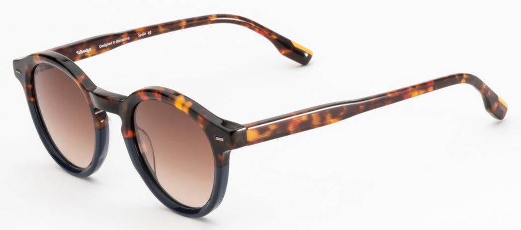 Alexander Daas - Woodys Cohen Sunglasses - Navy Blue & Tortoise - Side View