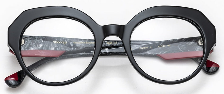 Alexander Daas - Woodys Corsini Eyeglasses - Black - Front View