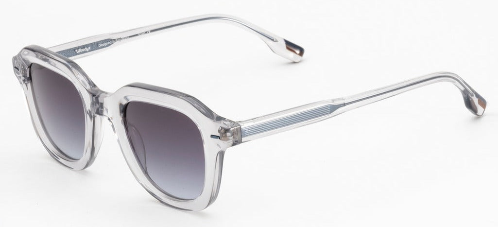 Alexander Daas - Woodys Frank Sunglasses - Crystal Grey - Side View