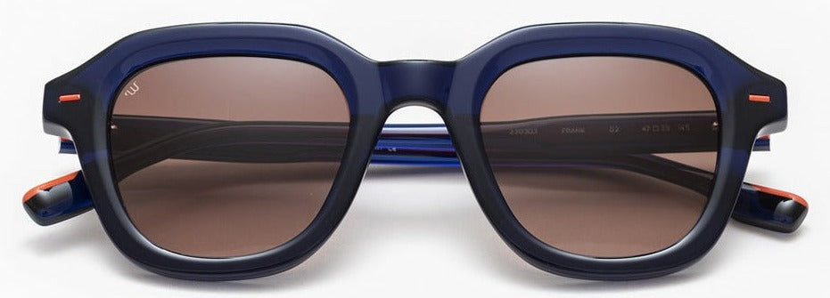 Alexander Daas - Woodys Frank Sunglasses - Navy Blue - Front View