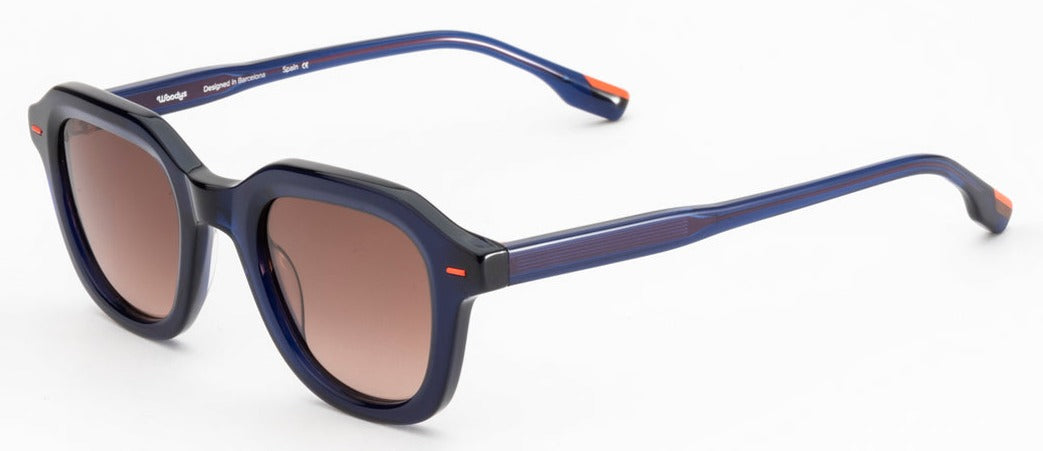 Alexander Daas - Woodys Frank Sunglasses - Navy Blue - Side View