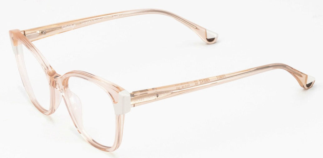 Alexander Daas - Woodys Giralda Eyeglasses - Clear Peach - Side View