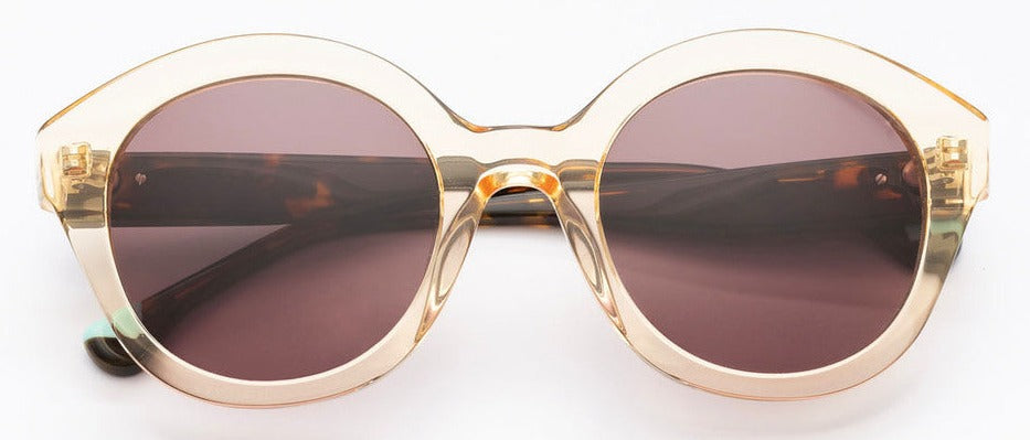 Alexander Daas - Woodys Gloria Sunglasses - Clear Amber Tortoise - Front View