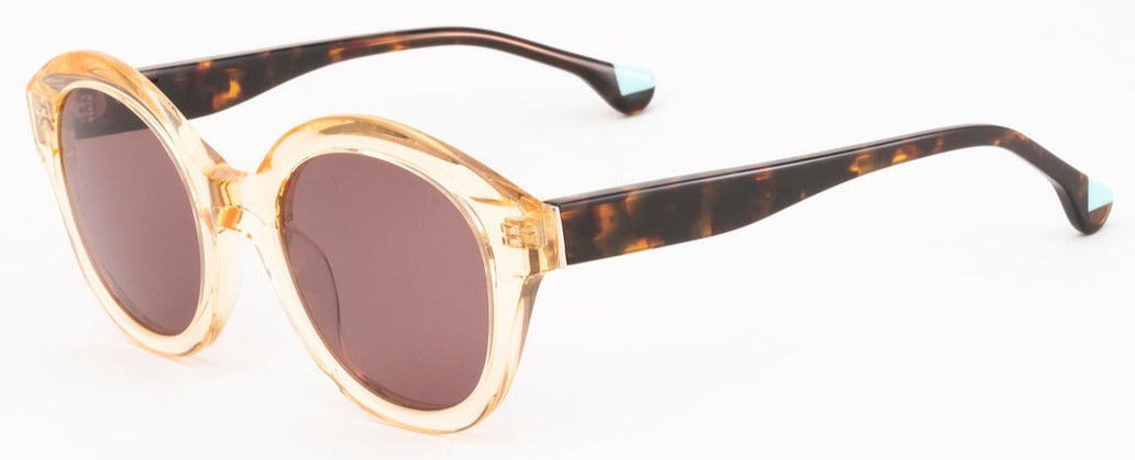 Alexander Daas - Woodys Gloria Sunglasses - Clear Amber Tortoise - Side View