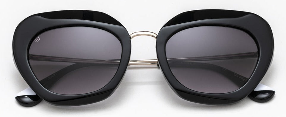 Alexander Daas - Woodys Greta Sunglasses - Black - Front View