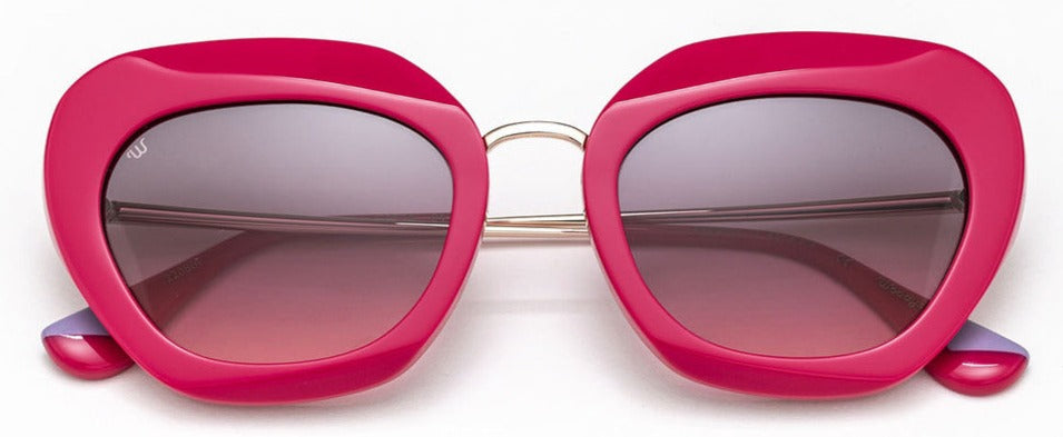 Alexander Daas - Woodys Greta Sunglasses - Hot Pink - Front View