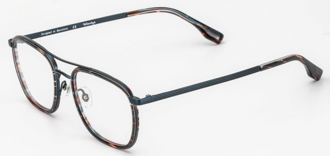 Alexander Daas - Woodys Harlow Eyeglasses - Deep Blue Tortoise - Side View