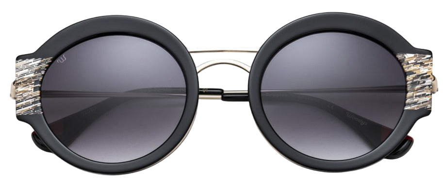 Alexander Daas - Woodys Heidi Sunglasses - Black &amp; Gold - Front View