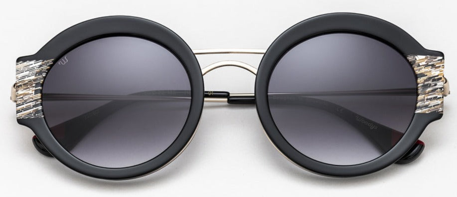 Alexander Daas - Woodys Heidi Sunglasses - Black & Gold - Front View