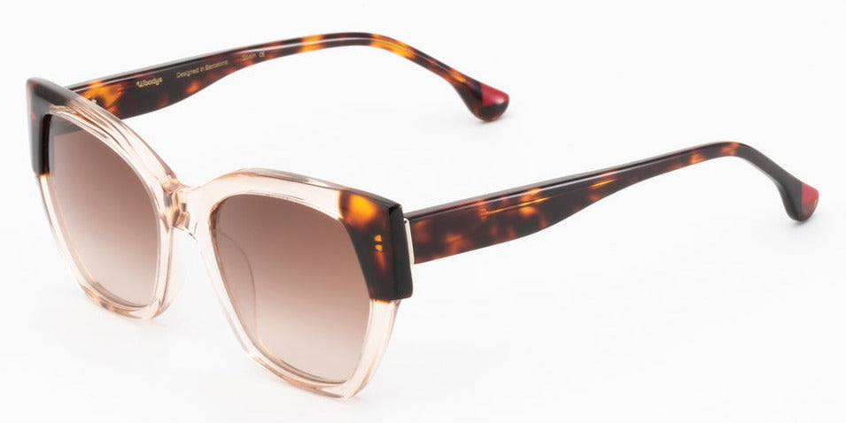 Alexander Daas - Woodys Kerstin Sunglasses - Clear Pink & Tortoise - Side View