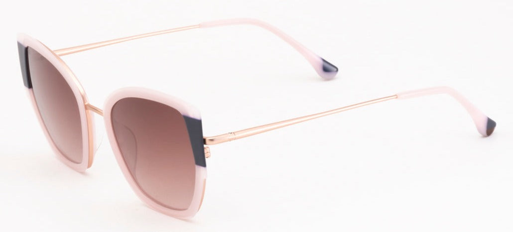 Alexander Daas - Woodys Lima Sunglasses - Pink &amp; Rose Gold - Side View