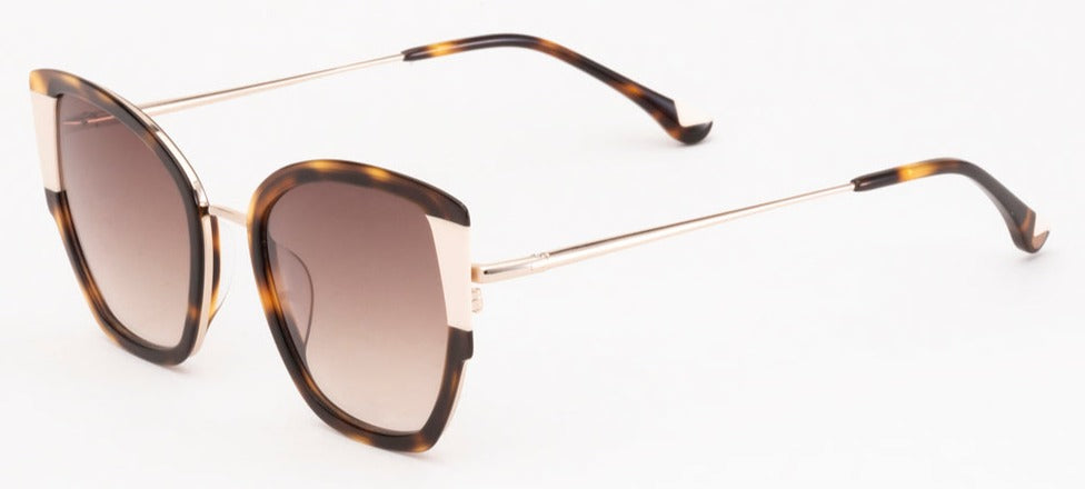 Alexander Daas - Woodys Lima Sunglasses - Tortoise &amp; Rose Gold - Side View