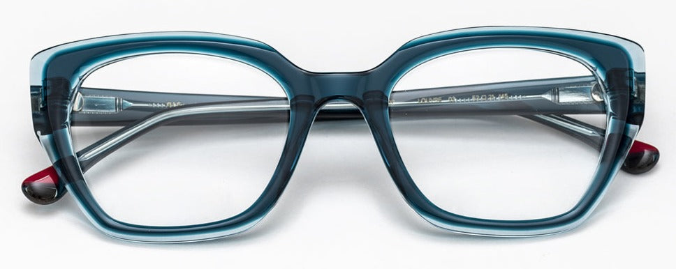 Alexander Daas - Woodys Louvre Eyeglasses - Blue - Front View