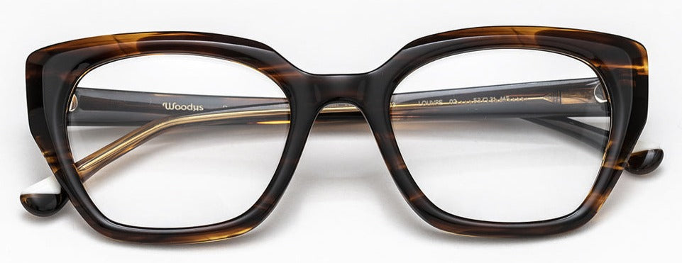 Alexander Daas - Woodys Louvre Eyeglasses - Tiger's Eye - Front View