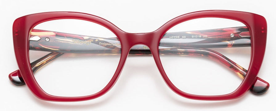 Alexander Daas - Woodys Loyds Eyeglasses - Red - Front View