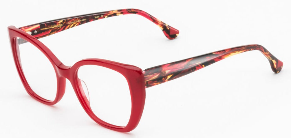 Alexander Daas - Woodys Loyds Eyeglasses - Red - Side View