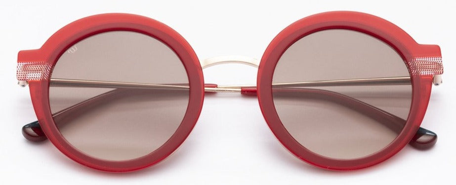Alexander Daas - Woodys Magali Sunglasses - Red &amp; Gold - Front View