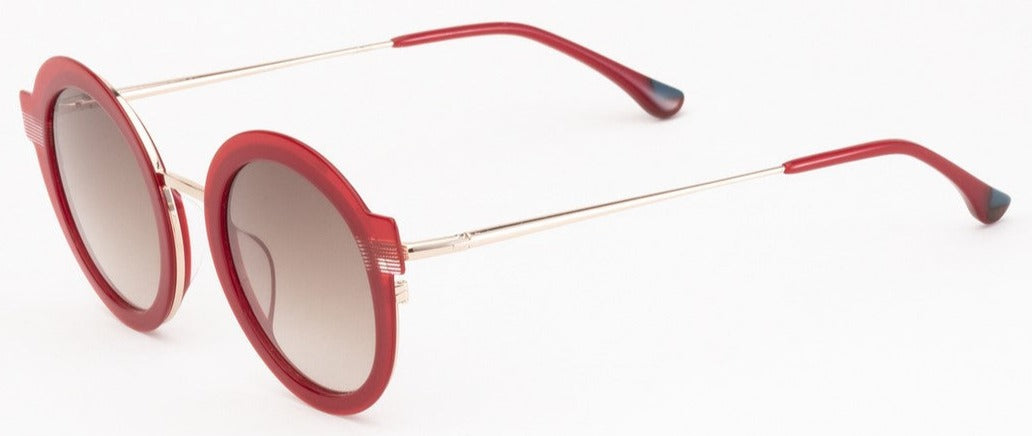 Alexander Daas - Woodys Magali Sunglasses - Red &amp; Gold - Side View