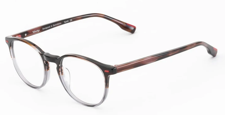 Alexander Daas - Woodys Marx Eyeglasses - Dark Tortoise Gray Gradient - Side View