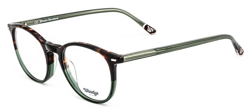 Alexander Daas - Woodys Marx Eyeglasses - Green Fade Tortoise - Side View