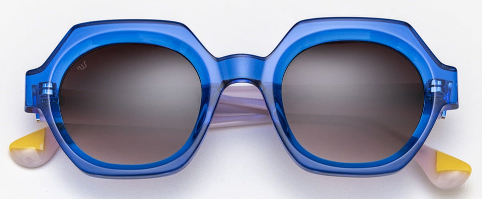 Alexander Daas - Woodys Mika Sunglasses - Blue & Pink - Front View