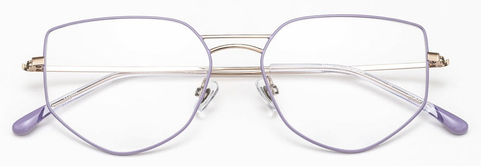 Alexander Daas - Woodys Myriad Eyeglasses - Lavender & Gold - Front View