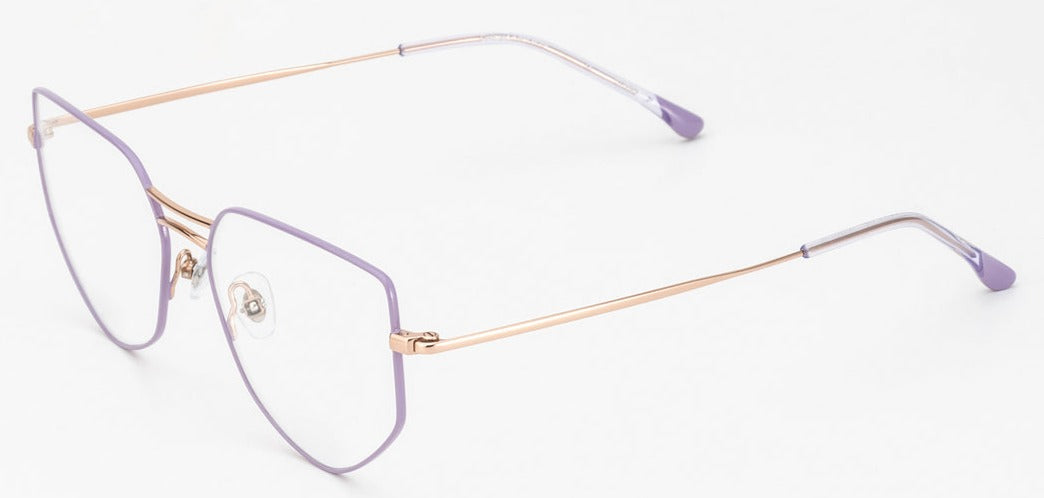 Alexander Daas - Woodys Myriad Eyeglasses - Lavender & Gold - Side View