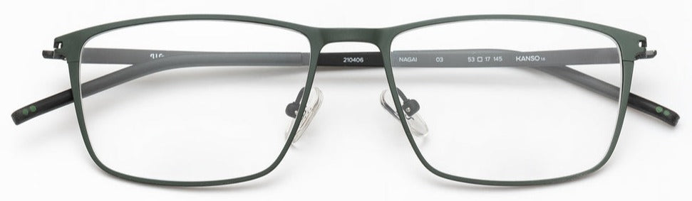 Alexander Daas - Woodys Nagai Eyeglasses - Deep Green - Front View