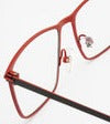 Alexander Daas - Woodys Nagai Eyeglasses - Matte Red - Close Up