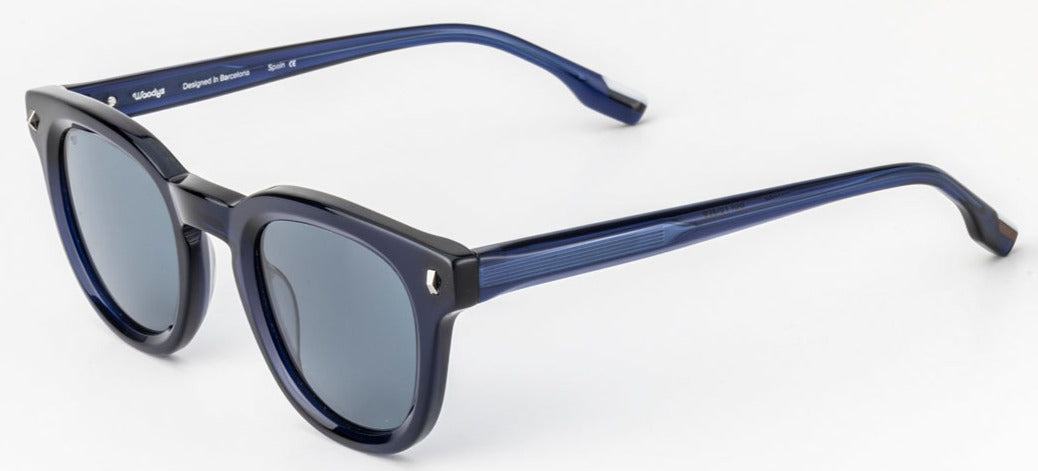 Alexander Daas - Woodys Nicola Sunglasses - Deep Blue - Side View