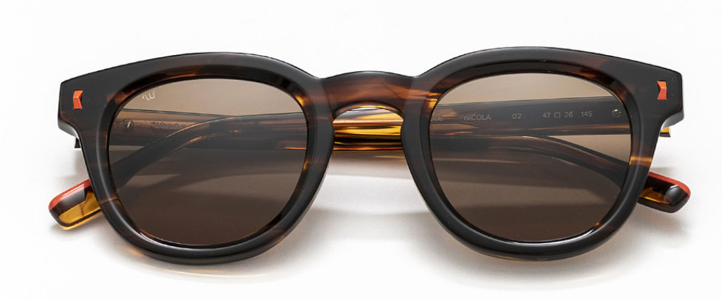 Alexander Daas - Woodys Nicola Sunglasses - Tortoise Orange - Front View