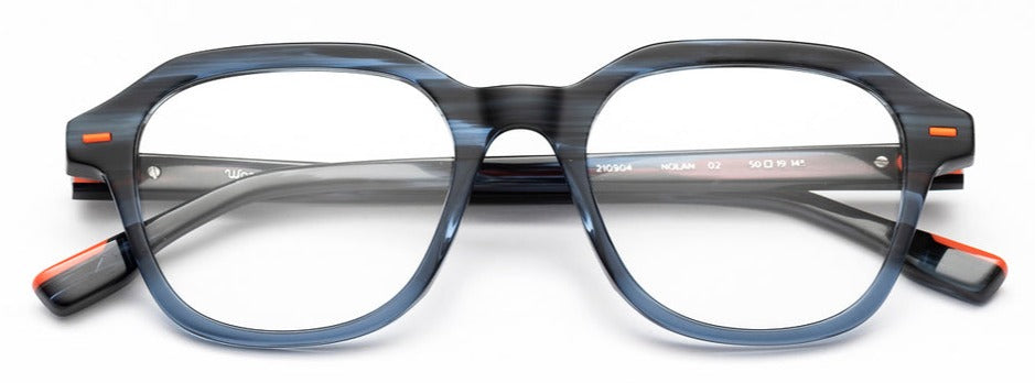 Alexander Daas - Woodys Nolan Eyeglasses - Blue - Front View