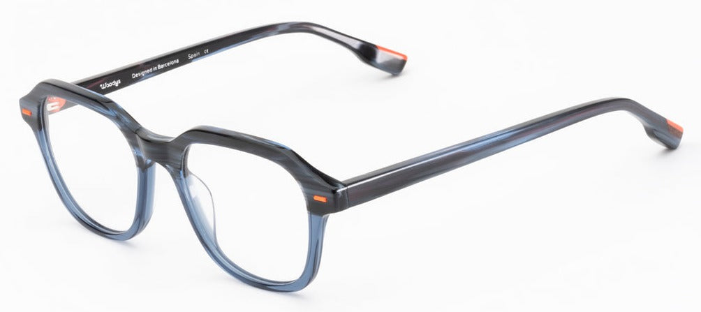 Alexander Daas - Woodys Nolan Eyeglasses - Blue - Side View