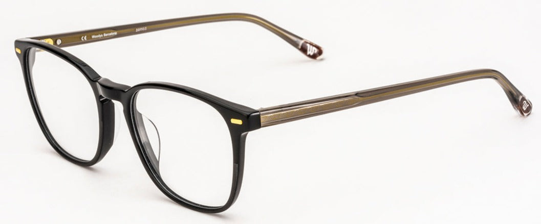 Alexander Daas - Woodys Rene Eyeglasses - Black & Matte Black Fade - Side View