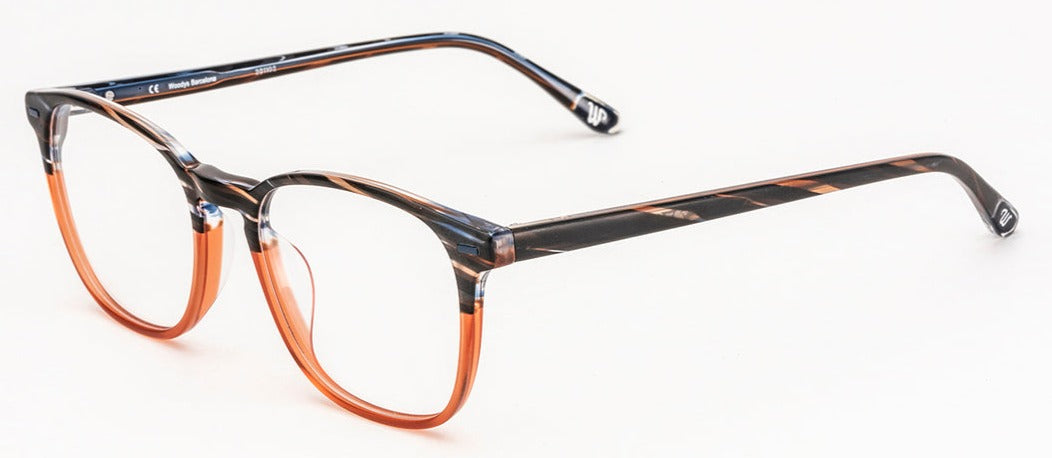 Alexander Daas - Woodys Rene Eyeglasses - Deep Horn & Matte Orange - Side View