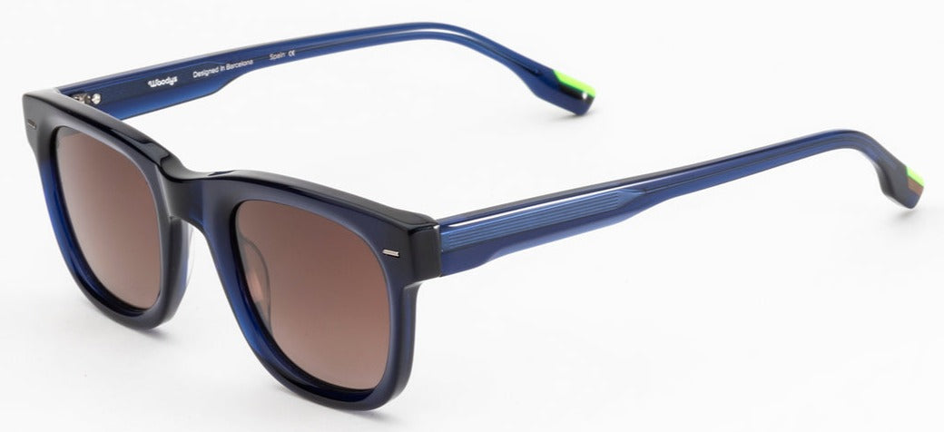 Alexander Daas - Woodys Ronnie Sunglasses - Navy Blue - Side View