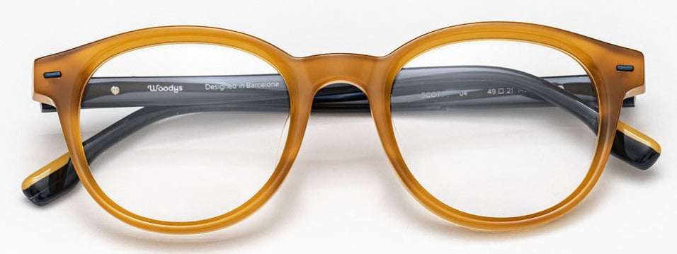 Alexander Daas - Woodys Scott Eyeglasses - Butterscotch - Front View