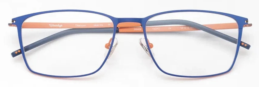 Alexander Daas - Woodys Tadao Eyeglasses - Blue &amp; Orange - Front View