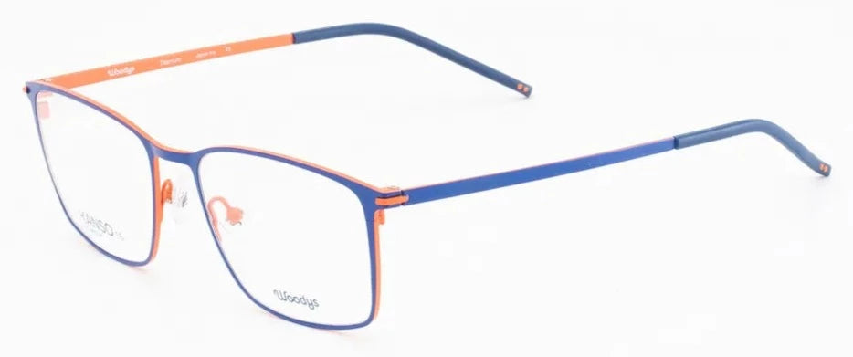 Alexander Daas - Woodys Tadao Eyeglasses - Blue &amp; Orange - Side View
