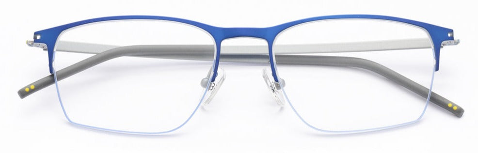 Alexander Daas - Woodys Takashi Eyeglasses - Matte Blue - Front View