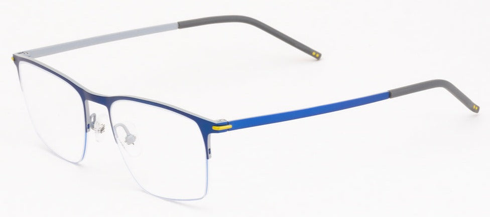 Alexander Daas - Woodys Takashi Eyeglasses - Matte Blue - Side View