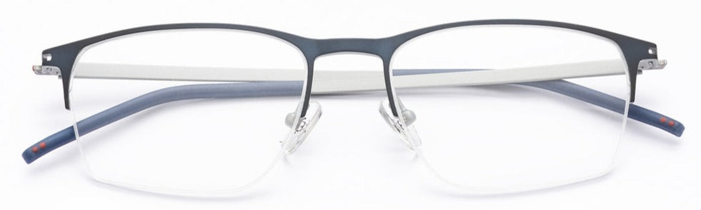 Alexander Daas - Woodys Takashi Eyeglasses - Matte Navy - Front View