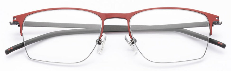 Alexander Daas - Woodys Takashi Eyeglasses - Matte Red - Front View