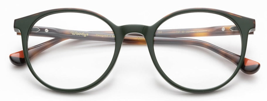 Alexander Daas - Woodys Willis Eyeglasses - Green Tortoise - Front View